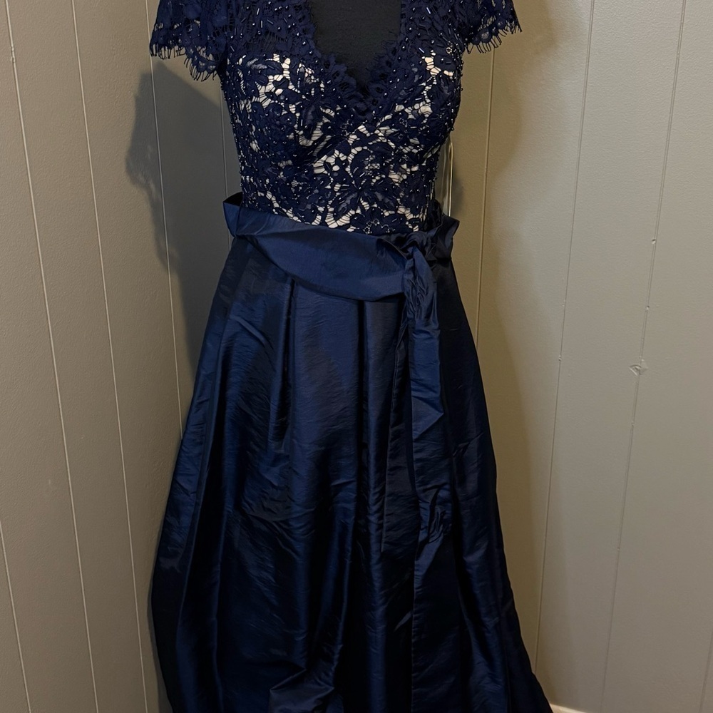 Eliza J Navy Lace Maxi Dress